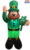 St Patricks Day 6 Foot Leprechaun with Shamrock Inflatable